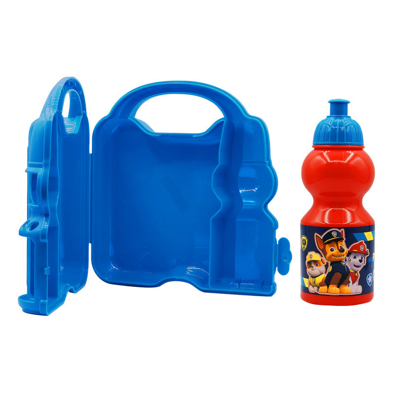 Lonchera Infantil De Plástico Con Botella Diseños Varios