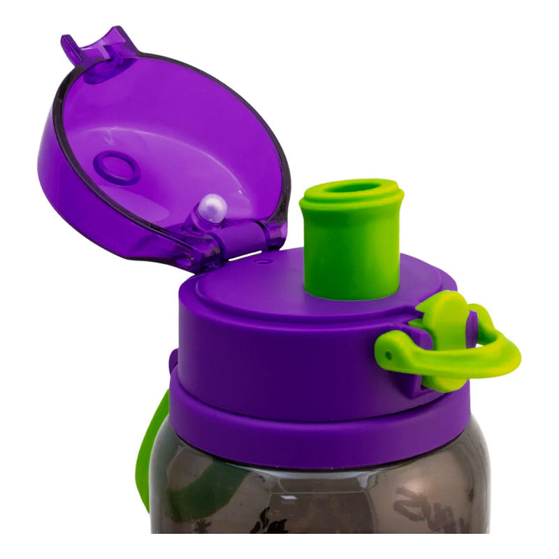 Botella De Agua Ligera Con Asa 900ml Diseños Animados