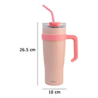Termo Doble Pared Acero Inoxidable Con Asa/popote 1.2l Nuvó®