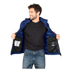 Chamarra De Pluma Acolchada Mod. Cw83-pol8759 Greenlander® Azul G Capitonado