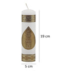 Set Para Bautizo Vela+concha+toalla+caja De Madera