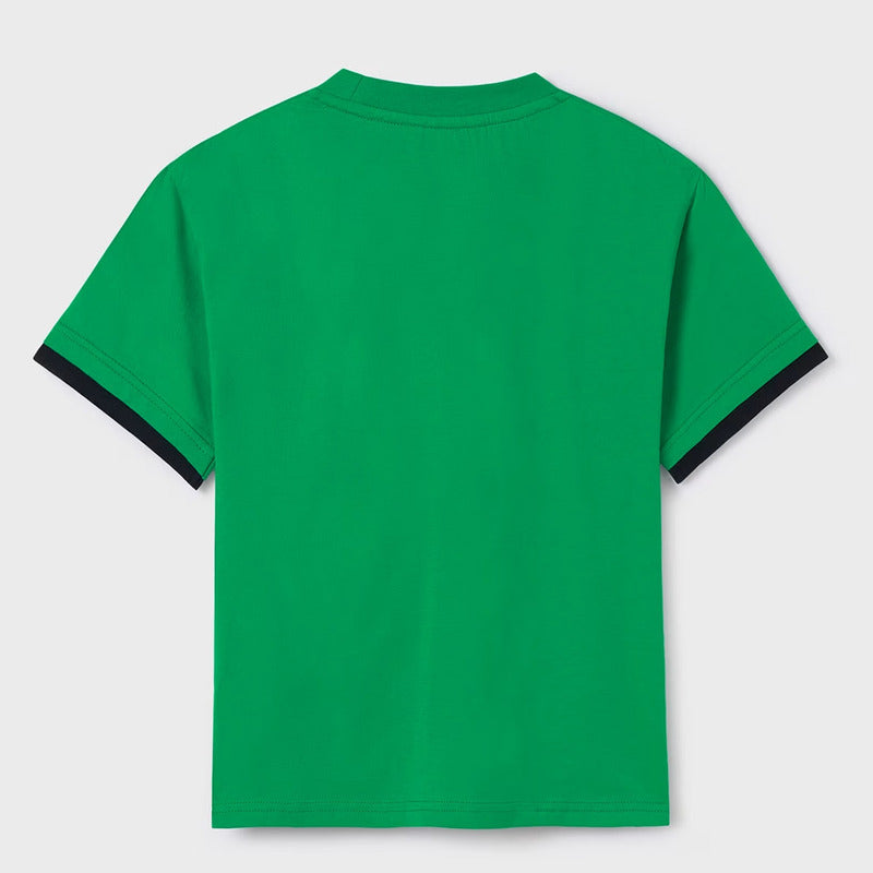 Playera Oversize Fit Para Niño Mod.6046 Marca Mayoral Clorofila Líneas 14 Años Lisa