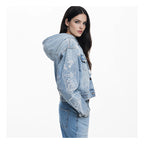 Chamarra Mezclilla Con Bordado Floral 25swed56 Desigual® Mezclilla Xs Floreado