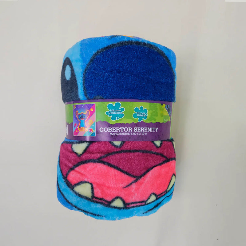 Cobertor Ligero Super Suave Matrimonial Diseños Providencia® Stitch Happy 850 G Multicolor