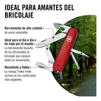 Navaja De Bolsillo 1.4603 Tinker 12 Funciones Victorinox® Rojo