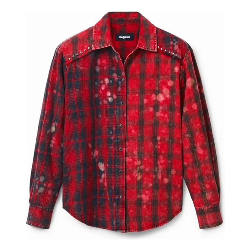 Camisa Casual Para Mujer 22wwcw10/3092 Marca Desigual® Multicolor Geométrico M