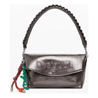 Bolso Para Mujer Mod. 25waxpaq/9225 Marca Desigual® Gris Metalizado Lisa Níquel