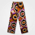 Pantalón Palazo Estampado Retro Casual Mujer W41101 Bobois® Multicolor Retro Ch