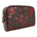 Cosmetiquera Pequeña Mod. Ji248 Marca Jaime Ibiza® Chocolate Corazones