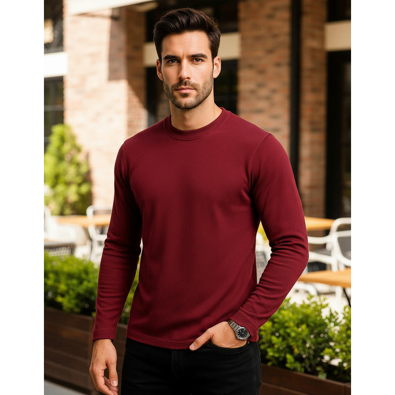 Playera Casual De Caballero Mod. A55311 Marca Bobois®