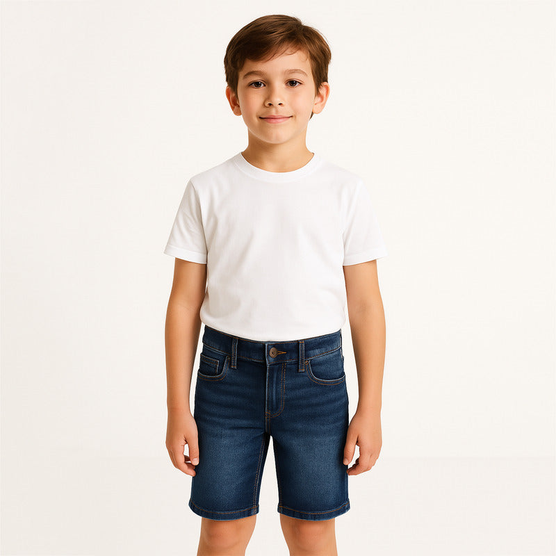 Short Bermuda Para Niño Mod.252 Oscuro Marca Mayoral® Oscuro Lisa 10 Años