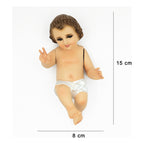 Imagen Religiosa De Resina Niño Dios 15cm Multicolor
