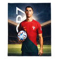 Frazada Ligera Super Suave Matrimonial Futbol Providencia® Equipo 500 G Cristiano Ronaldo
