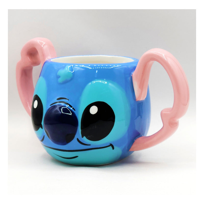Taza Tarro De Ceramica 650ml Asas Grandes Stitch Multicolor Stitch 1778