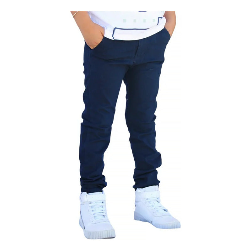Pantalón Básico Para Niño Mod.520 Marca Mayoral® Azul Oscuro Liso 12 Años