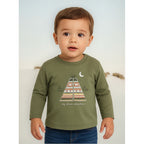 Playera Para Bebe Mod.2007 Marca Mayoral® Verde Musgo Animales Del Bosque 24 Meses Estampa Localizada