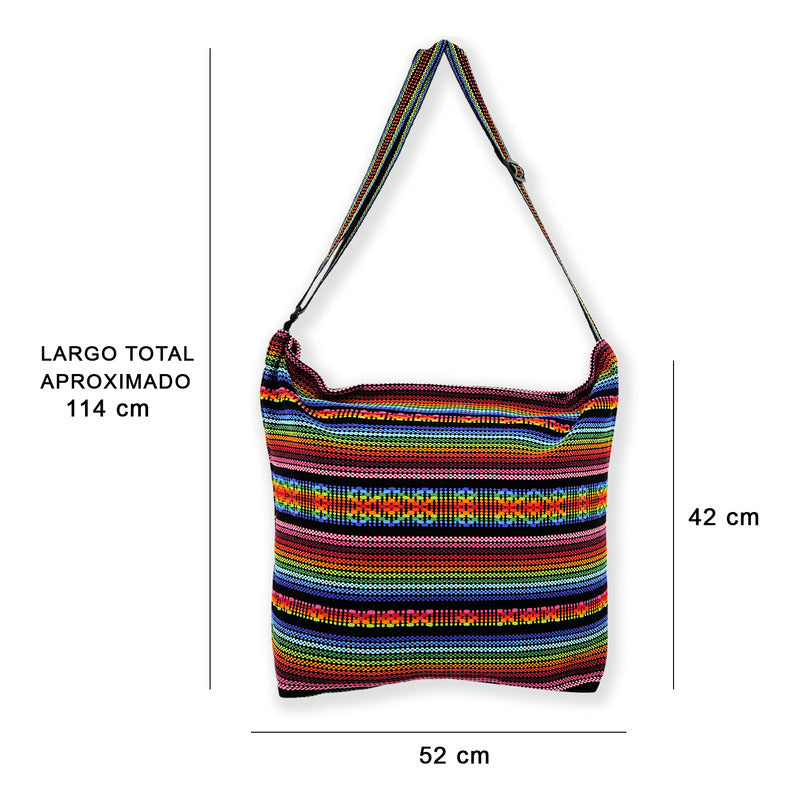 Bolsa Artesanal De Playa Tipo Tote Para Mujer 52x42cm