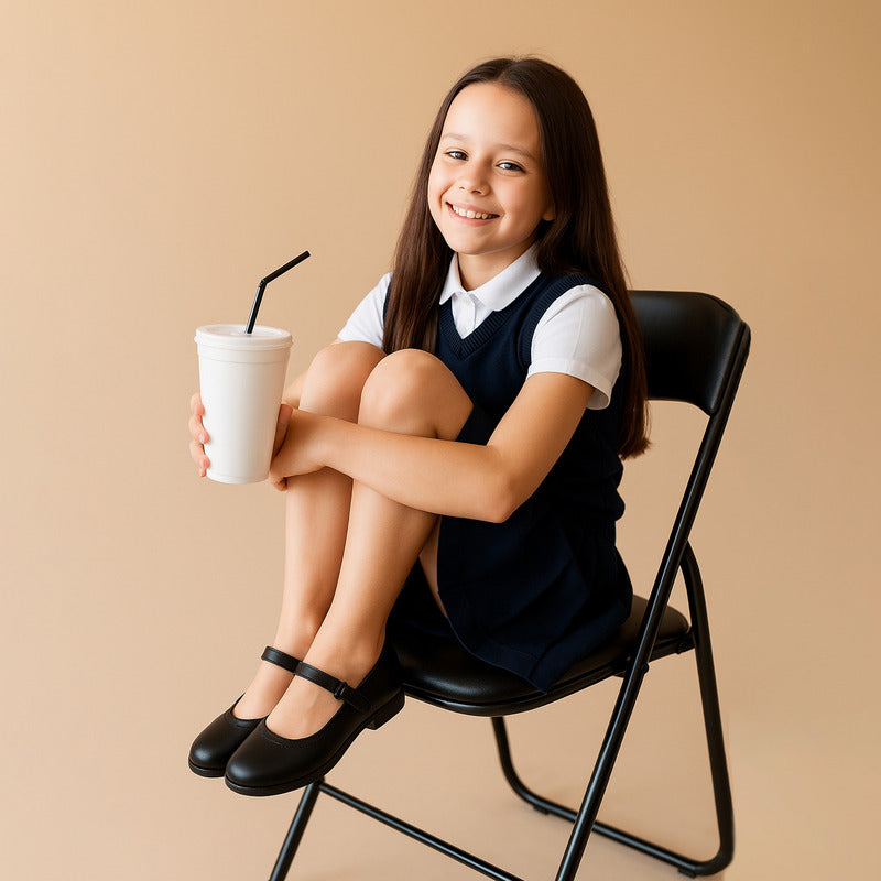 Zapato Escolar Clásico Para Niña Mod.31102 Coqueta Y Audaz®