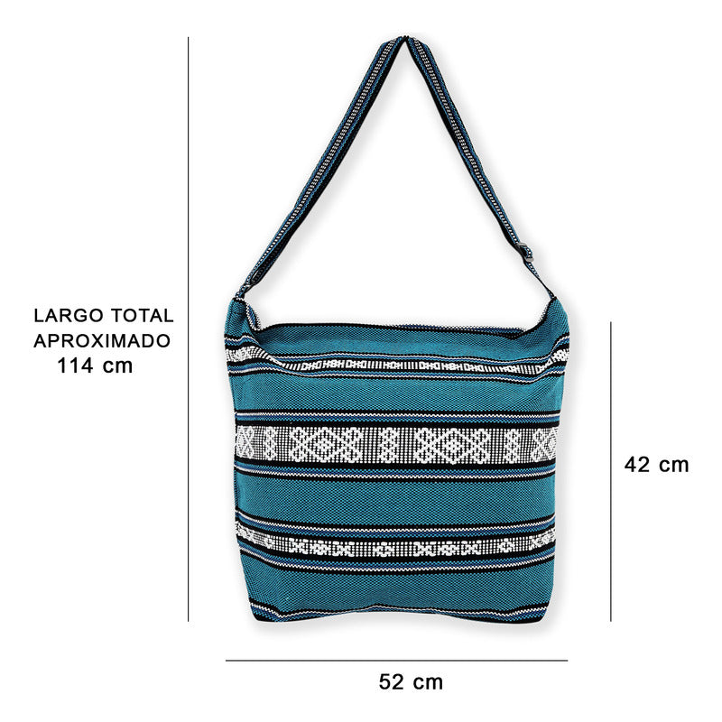 Bolsa Artesanal De Playa Tipo Tote Para Mujer 52x42cm