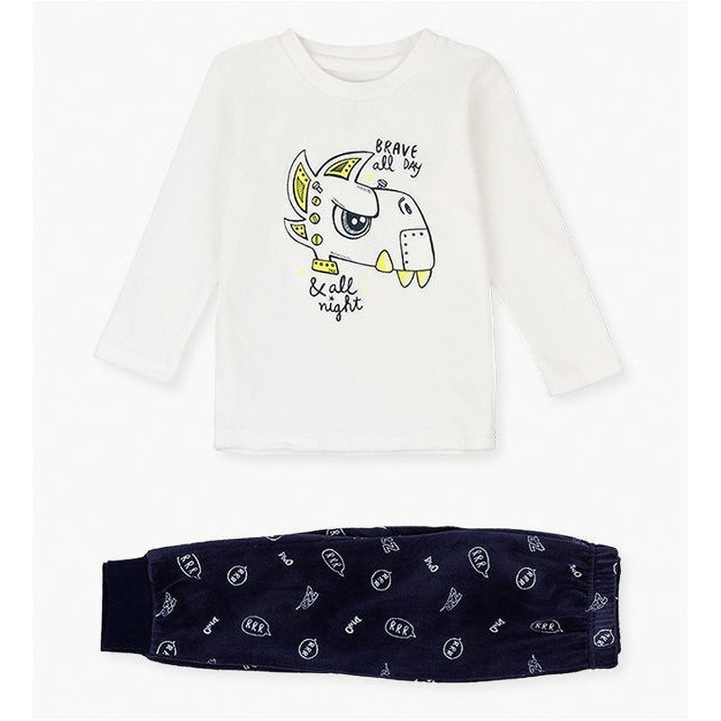 Pijama Para Niño Pantalon+playera Dinosaurio 125p002 Losan®