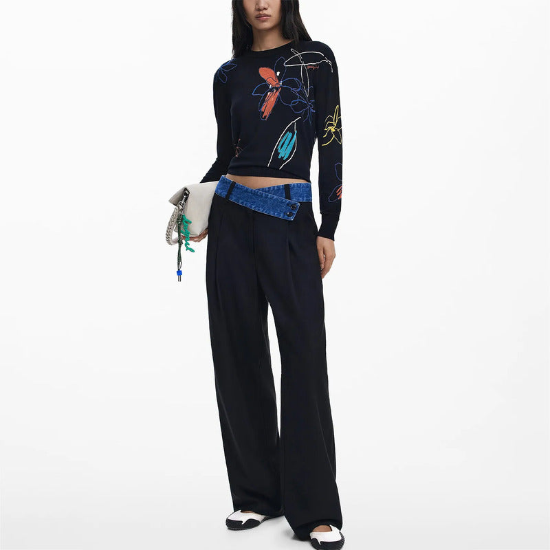 Suéter Casual Para Mujer Estampado Original Marca Desigual® Multicolor 25wwjf33