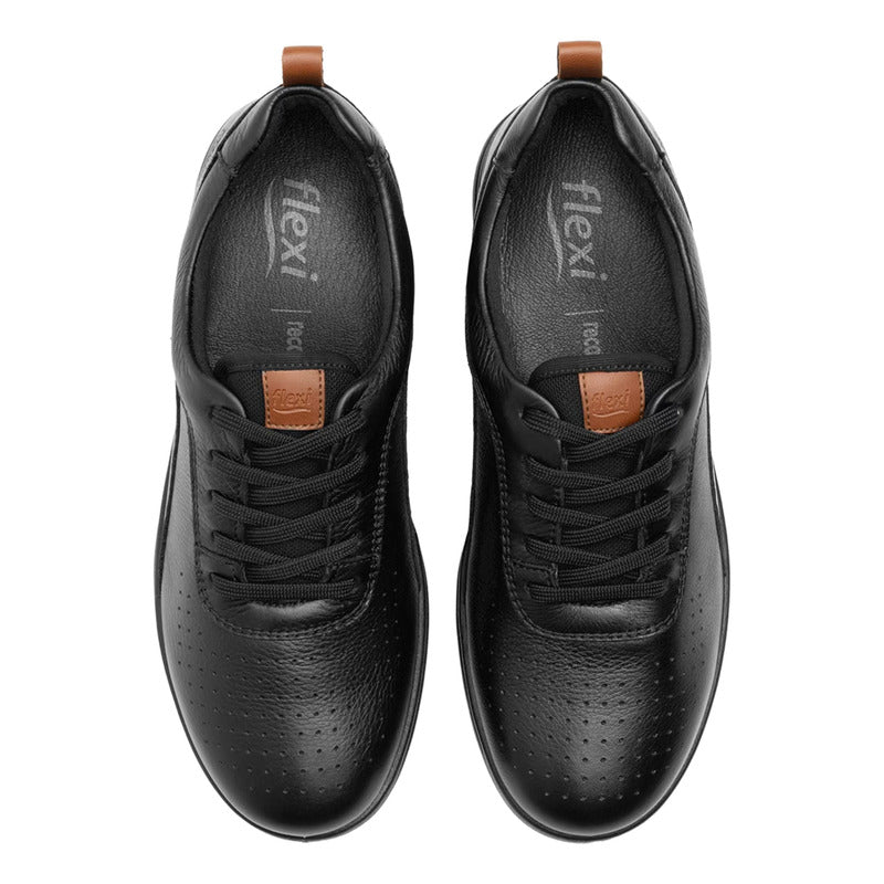 Zapato Tenis Conford Para Dama Mod.102015 Marca Flexi® Negro Lisa 25.5 Mx