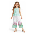 Conjunto Para Niña Pantalon+blusa 3510 Marca Mayoral® Agua Floreado 7 Años