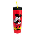 Vaso Térmico Doble Pared Con Popote 450ml Diseños Animados Multicolor Mickey 2415-4695