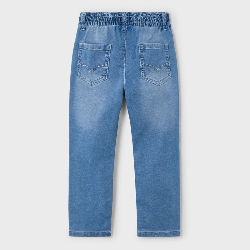 Pantalón Jogger De Niño Con Cordón Mod.3564 Marca Mayoral® Azul Acero Liso 7 Años