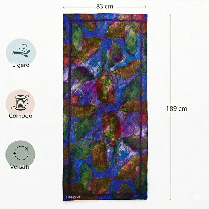 Pashmina Ligera Suave Casual Para Mujer Marca Desigual® Multicolor 25sawa20/3017 Unitalla