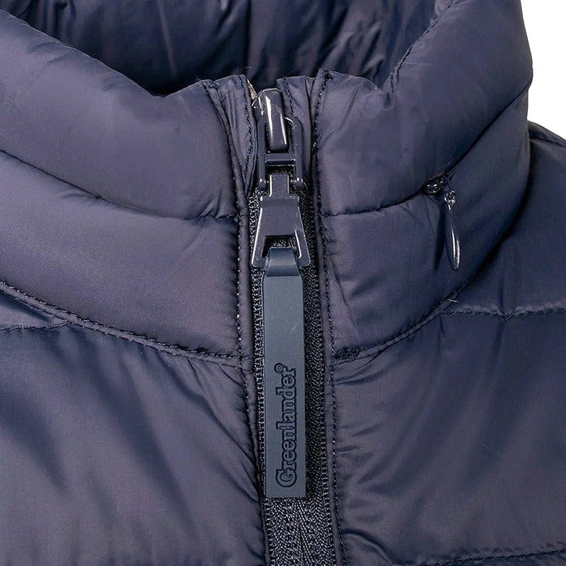 Chamarra Capitonada Para Niño Mod. Bw83-pol8884 Greenlander® Azul Oscuro G Lisa