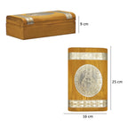 Set Para Bautizo Vela+concha+toalla+caja De Madera