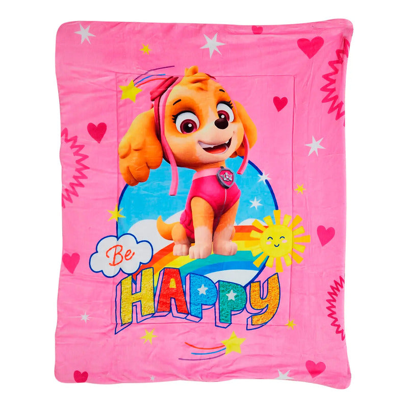 Cobertor Borrega Individual 1.50m X 2.00m Marca Providencia® Skye Happy 1 Kg Multicolor