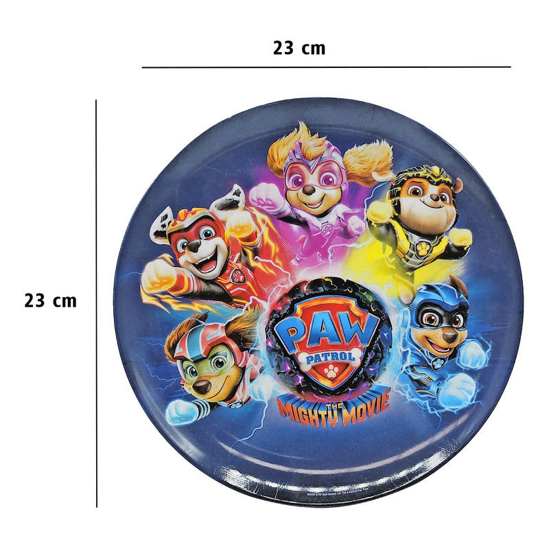 Plato Llano De Platico Para Niños Diseños Varios Multicolor Paw Patrol 1695-511 Paw Patrol