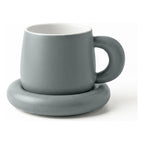Taza Con Base De Cerámica Mate Mod.1744-84 Top Choice® Azul Acero Liso