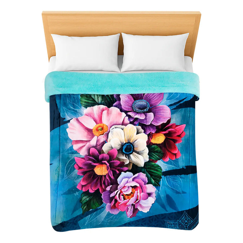 Edredón Borrega Soft Sobrecamero 2x2.20m Marca Providencia® Multicolor Belén