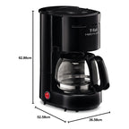 Cafetera De Filtro Permanente Heliora Petit Negra Prepara 4 Tazas De Café Cuenta Con Sistema Antigoteo Por Lo Que Puedes Servir El Café Mientras Se Está Preparando T-fal Cm3218mx Negro