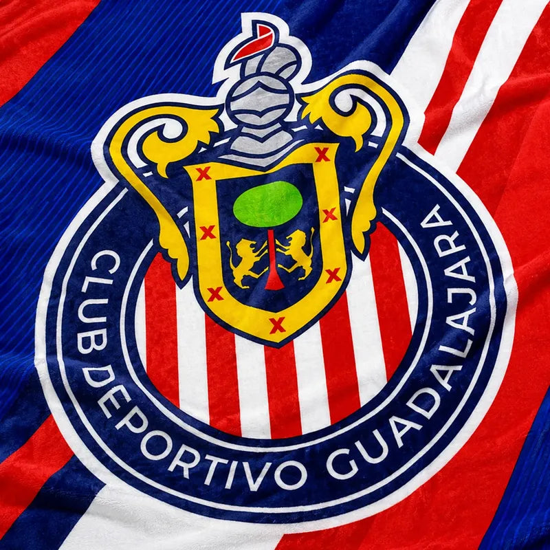 Cobertor Edredón De Borrega Matrimonial Providencia® Futbol Somos Chivas 1 Kg Multicolor