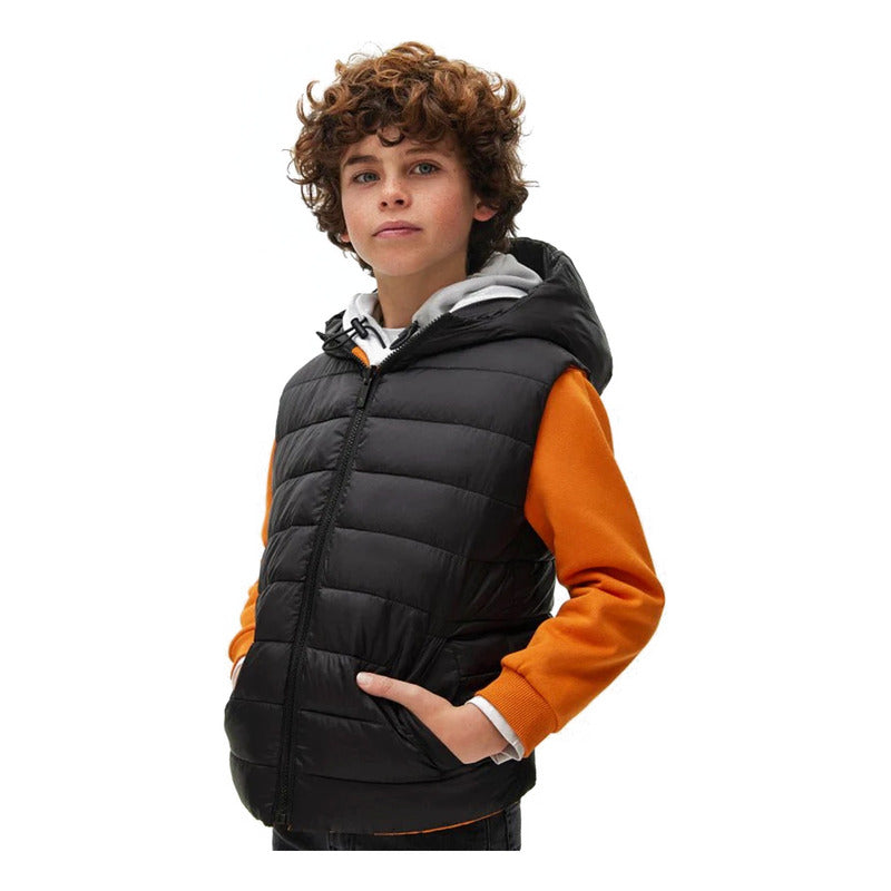 Chaleco  Reversible Con Gorro Mod.7389 Marca Mayoral® Naranja 10