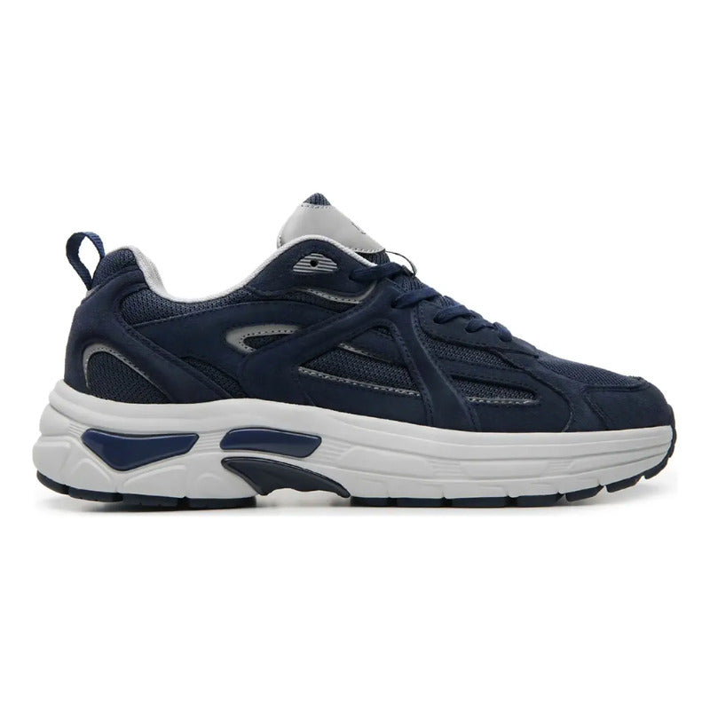 Tenis Retro Para Hombre Con Gel Anti Shock M.424101 Flexi® Azul Marino 27 Mx