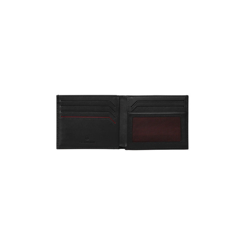 Victorinox Cartera De Piel Altius Alox Bi Fold, Negra Color Negro