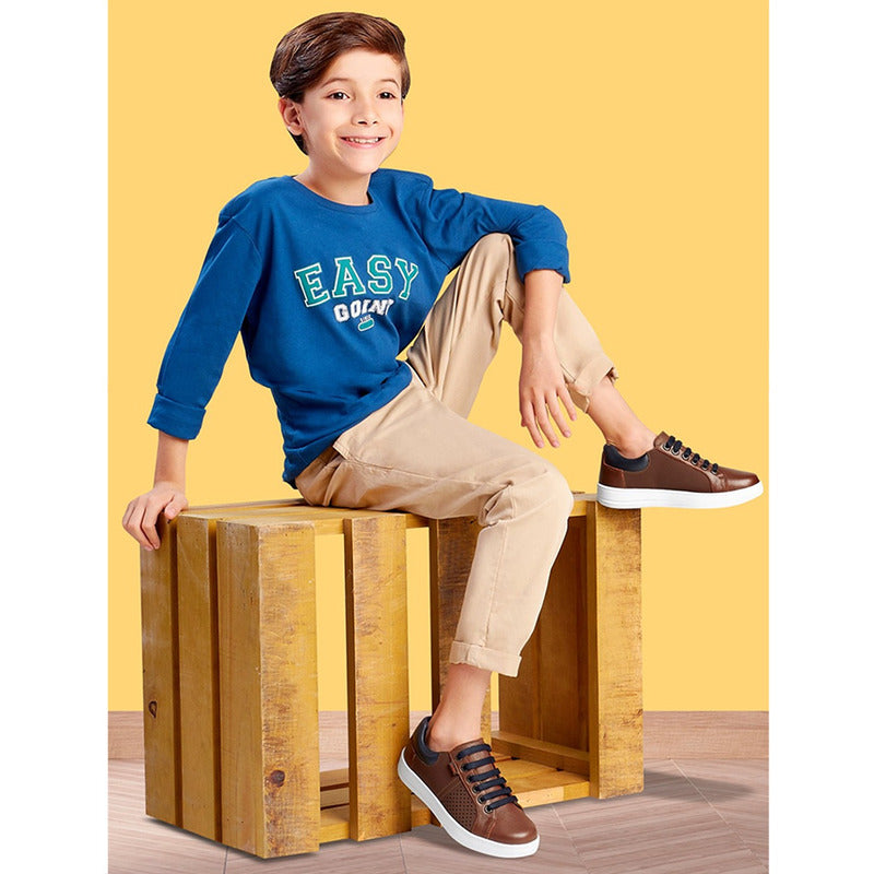 Tenis Casual De Niño Mod.435401-q Marca Coqueta Y Audaz®