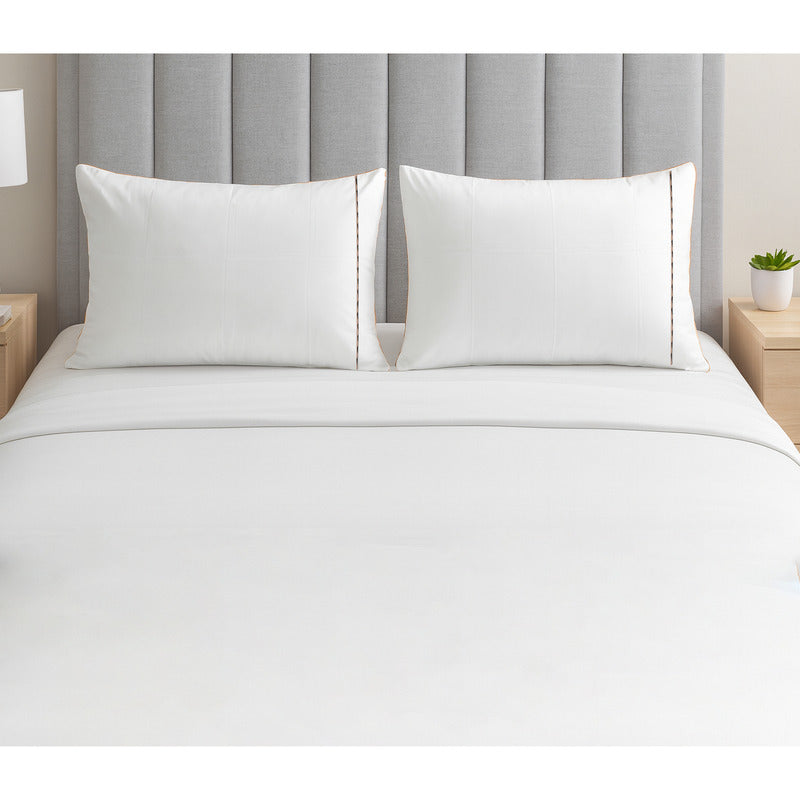 Funda Protectora Para Almohada 2pz Dafer Blanca 63x48 Cm