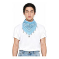 Paliacate Tradicional Multiusos Accesorio Unisex 55x55cm Celeste Geométrico Unitalla