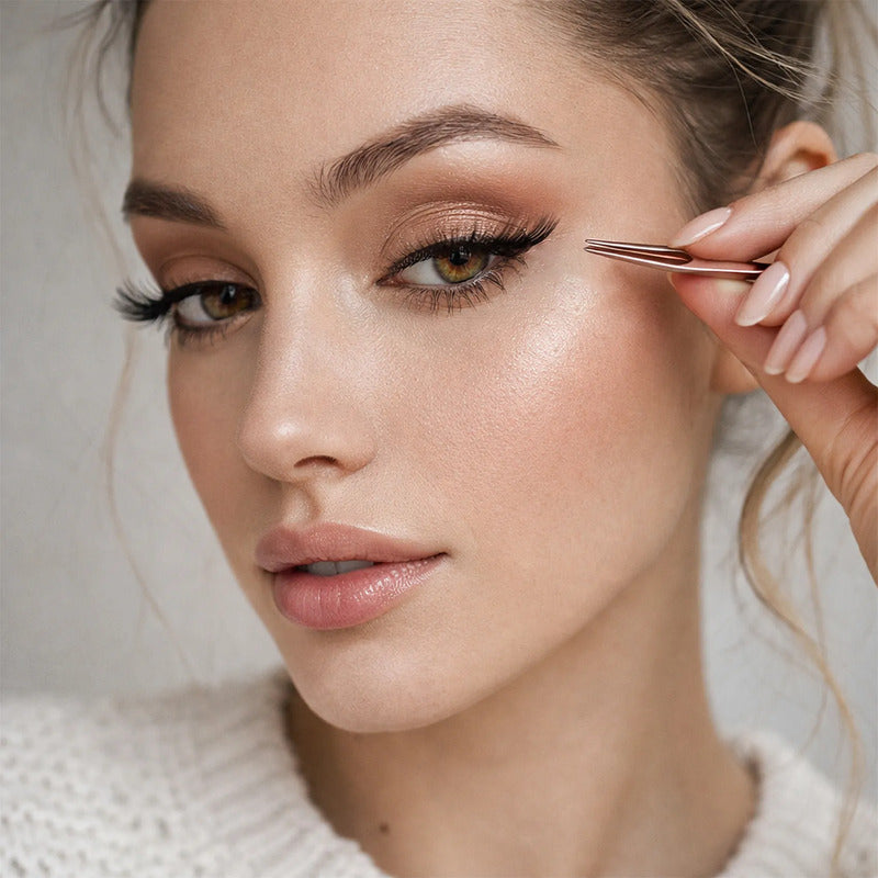 Pestañas Postizas En Tira 5 Pares Marca Kfer Valtierra® Negro Cutie C 1 Cm