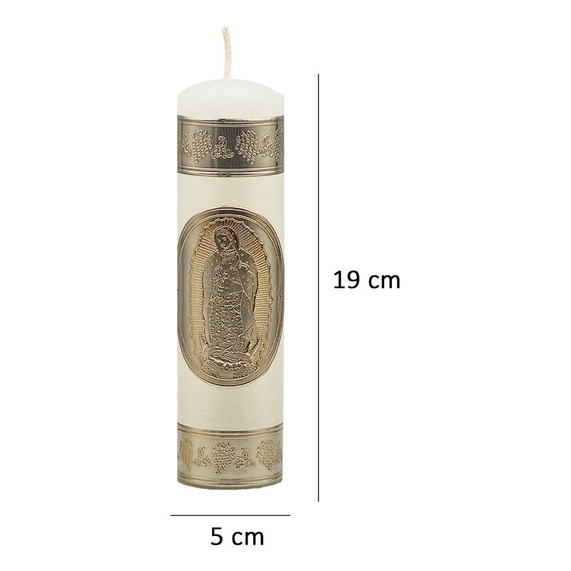 Set Para Bautizo Vela+concha+toalla+caja De Madera
