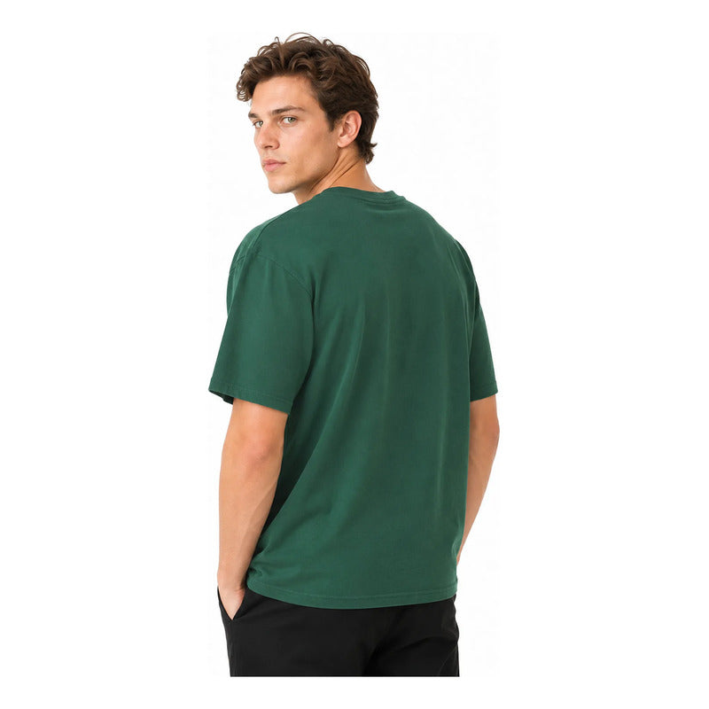 Playera Casual Holgada Para Hombre Tish-le2519 Roosevelt® Verde Oscuro California M Lisa