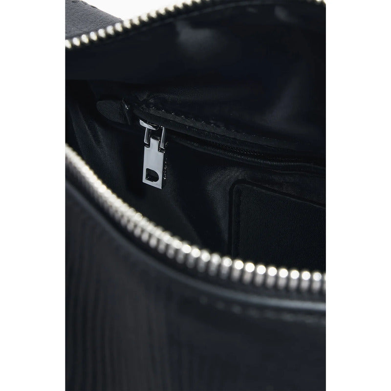 Bolso Mediano Con Bordado Para Mujer 26saxpap/2000 Desigual® Negro Bordado Níquel
