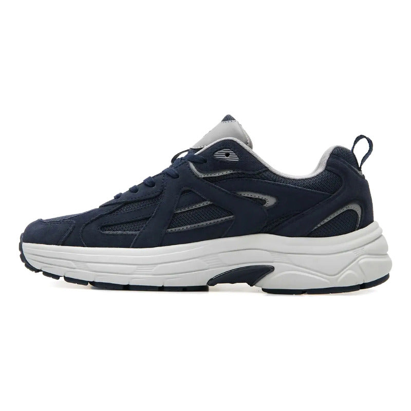 Tenis Retro Para Hombre Con Gel Anti Shock M.424101 Flexi® Azul Marino 27 Mx