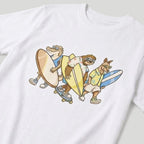 Playera Casual Para Niño Mod.3063 Marca Mayoral® Blanco Animales Surfistas 6 Años Lisa